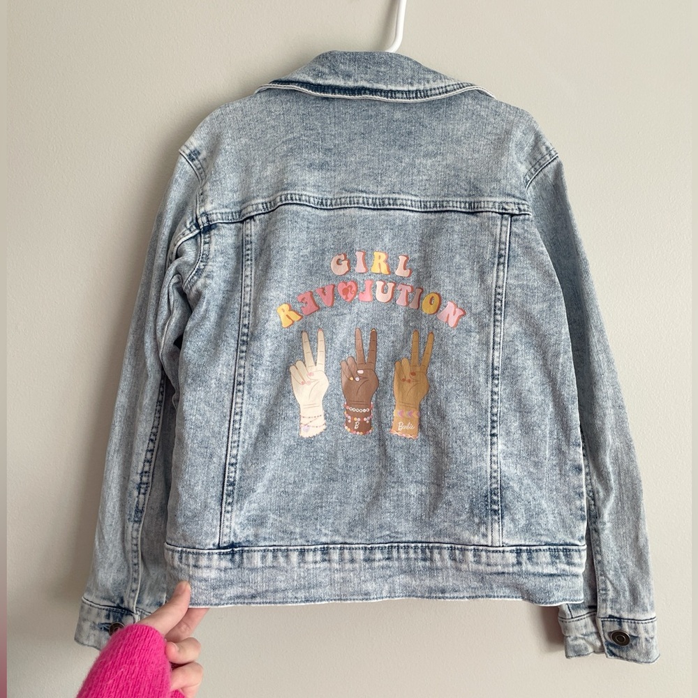 Little girl Barbie Jean jacket